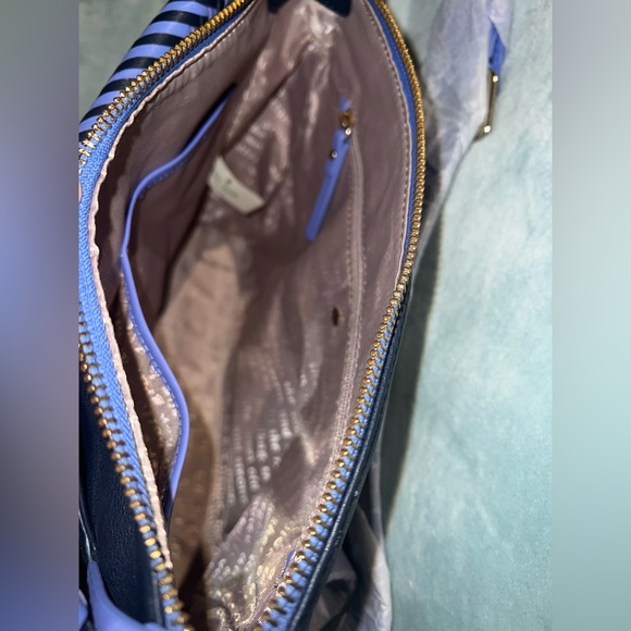 Kate Spade, new with tags, never worn, navy and periwinkle purse - Picture 5 of 6